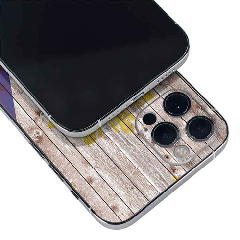 Philippines Flag Dark Wood iPhone 12 Pro Skin